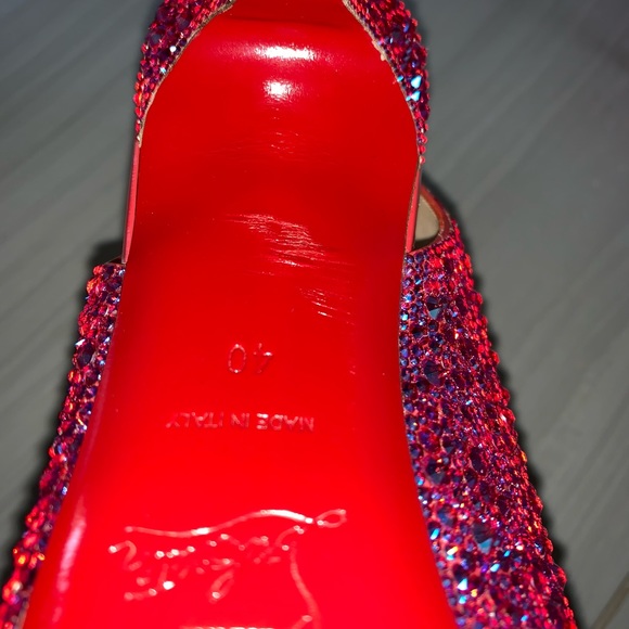 ✨Coral Christian Louboutin Strass✨ - Picture 5 of 6